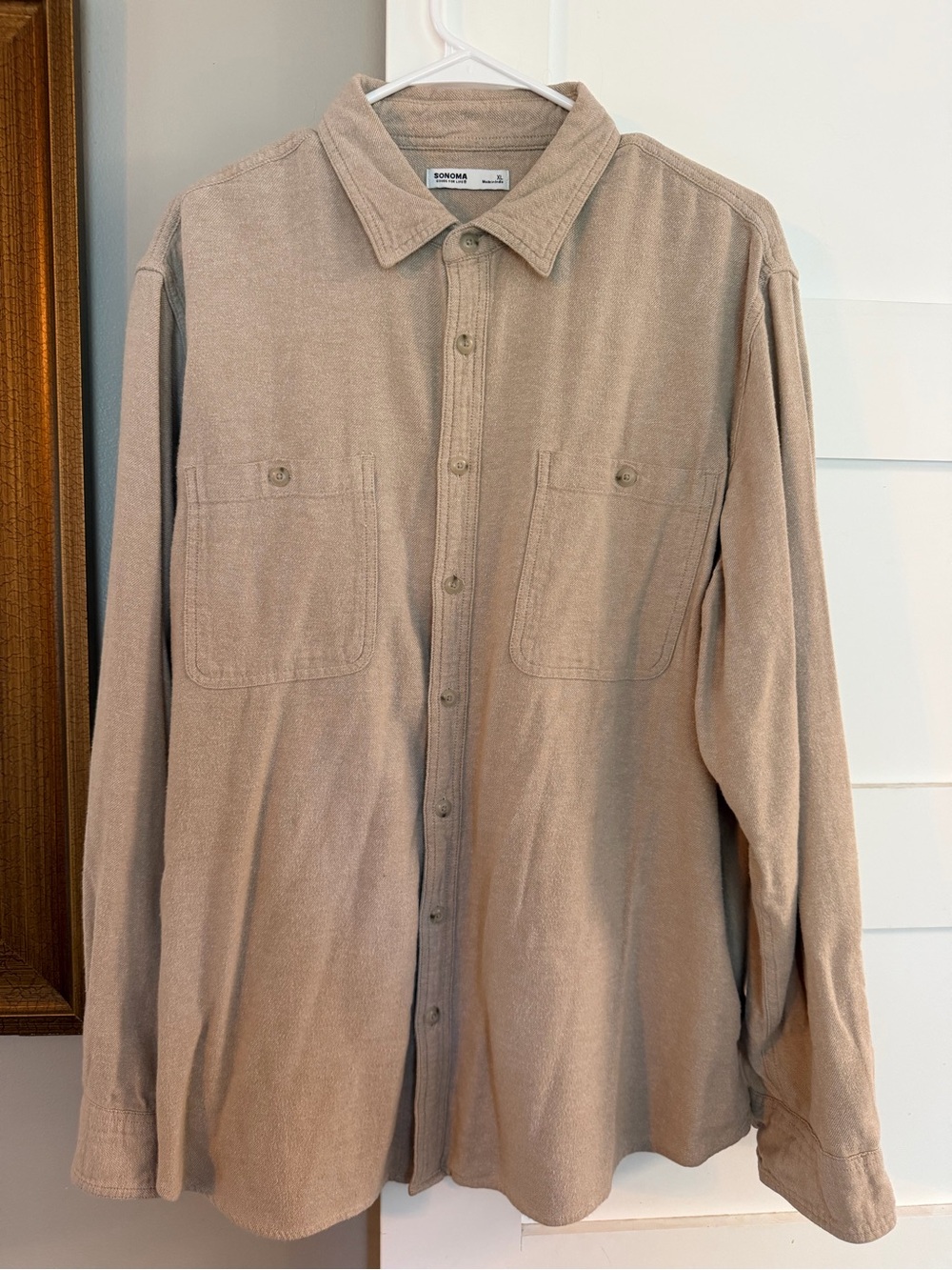 Sonoma Tan Button-Down Corduroy Shirt